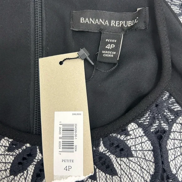 Banana Republic Black and White Floral Midi Dress - Picture 9 of 12